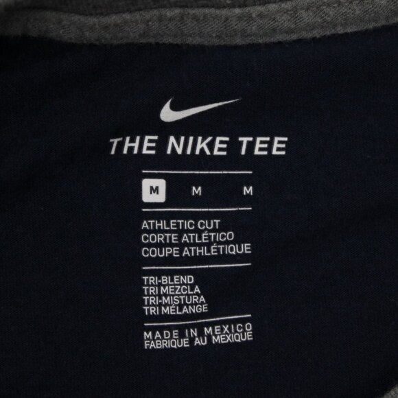 Nike Michigan Wolverines Raglan Shirt Men Medium Blue Athletic Cut Tri-Blend - Picture 10 of 16